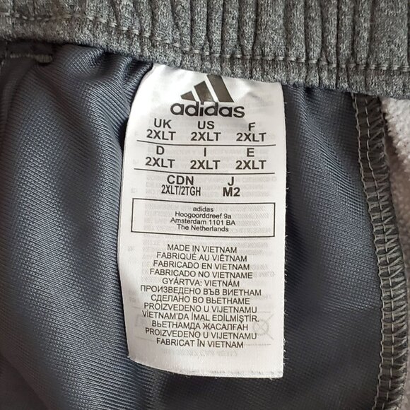 Adidas Mens 2XL AEROREADY Fleece-Lined Athletic Joggers Gray - Picture 5 of 14